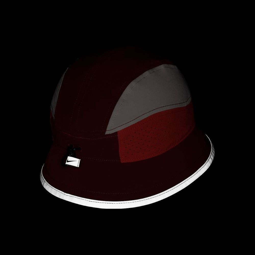 Nike Aerobill Tailwind Bucket Hat Adjustable Small Medium Red White Reflective - Picture 4 of 5